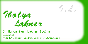 ibolya lakner business card